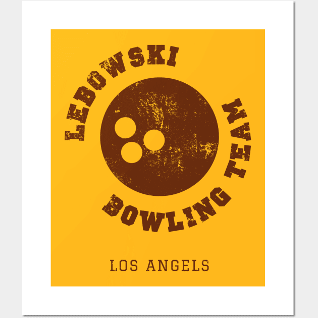 Lebowski Bowling Team Wall Art by Rabeldesama